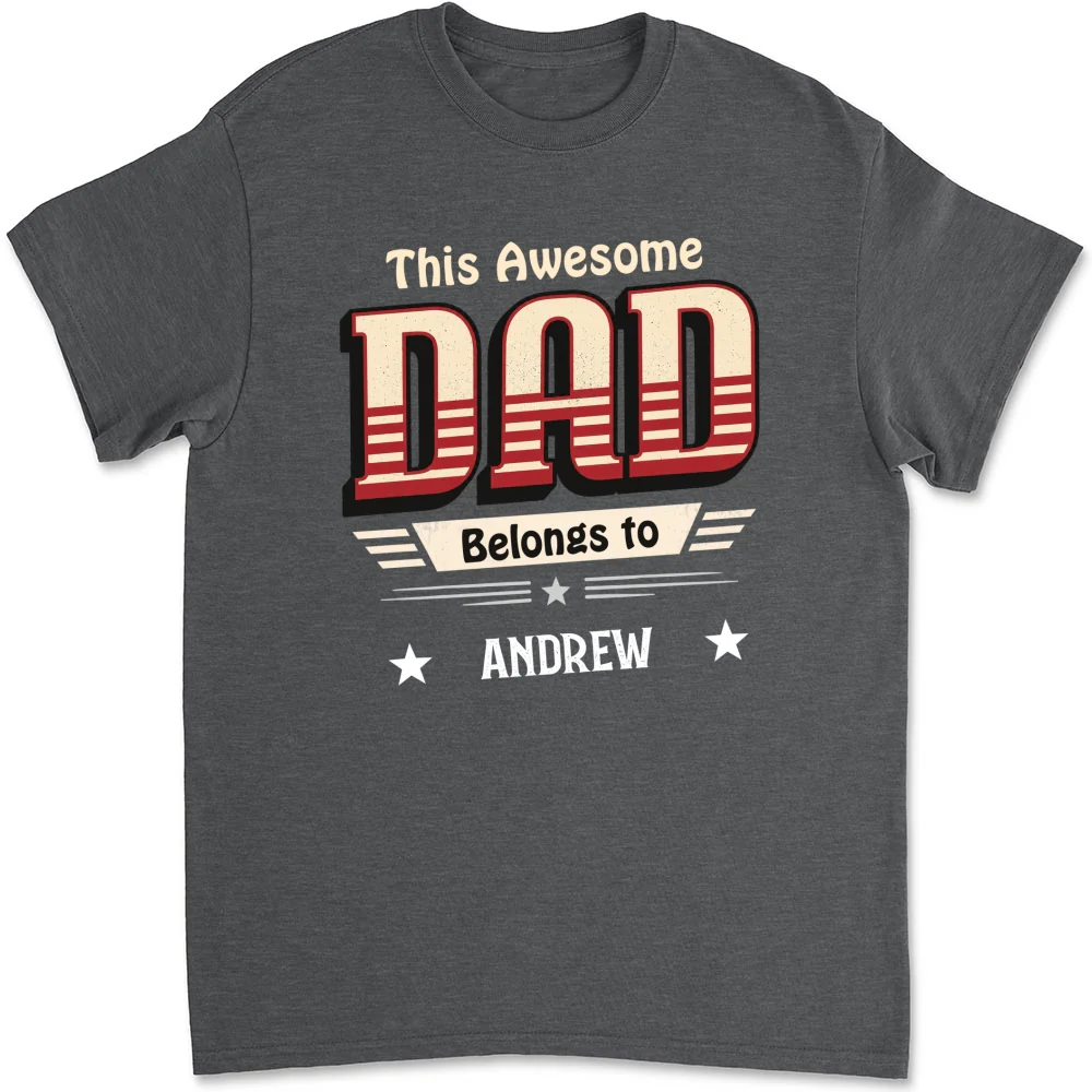 This Dad Belongs To Us - Personalized Custom Shirt - Image 8