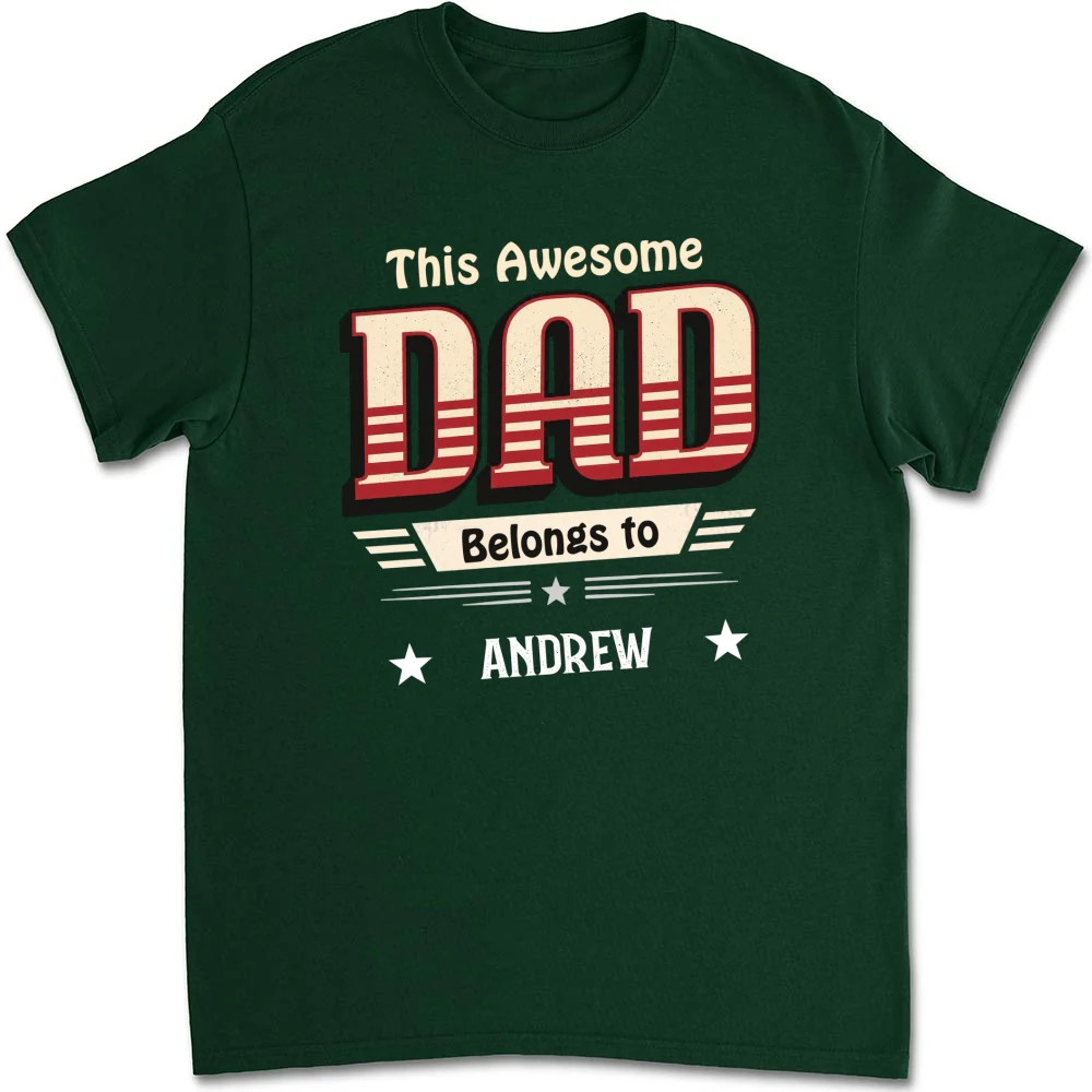 This Dad Belongs To Us - Personalized Custom Shirt - Image 9