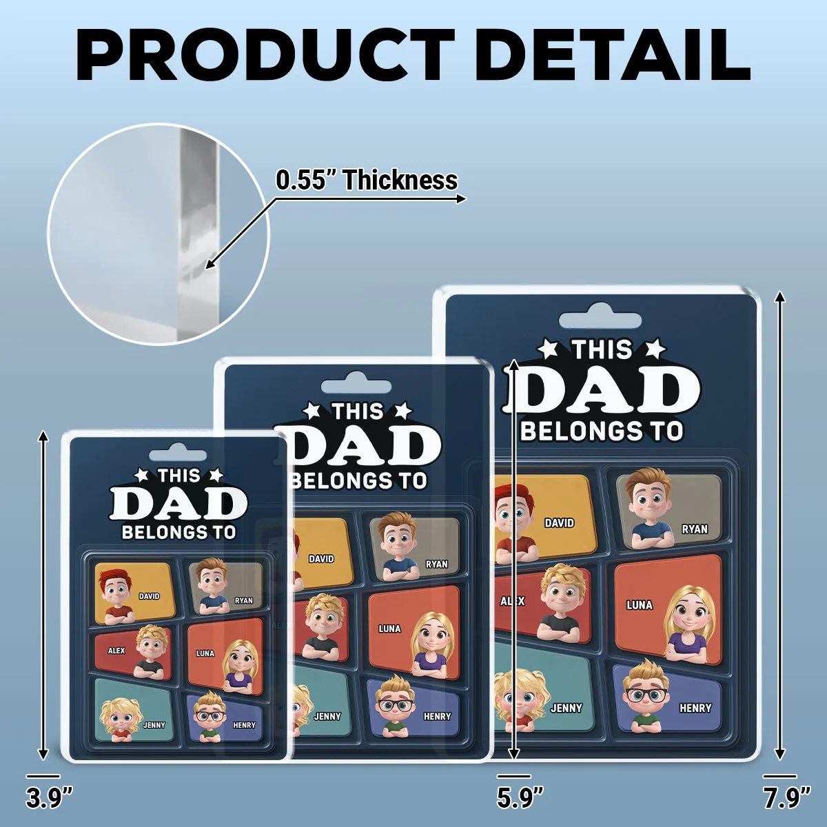 This Daddy Belong To - Personalized Custom Acrylic Plaque - Image 5