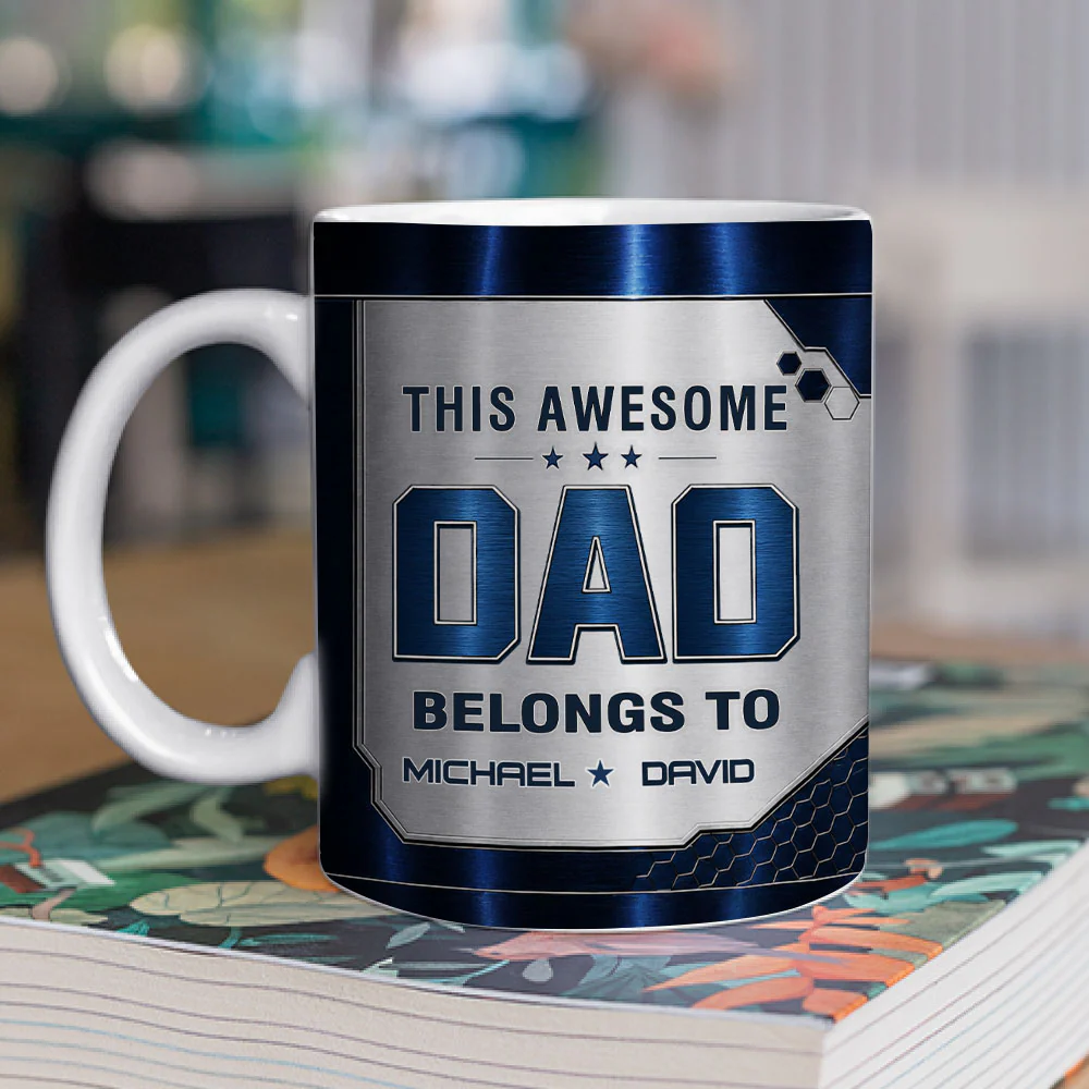 This Daddy - Personalized Custom 3D Inflated Effect Mug - Image 2