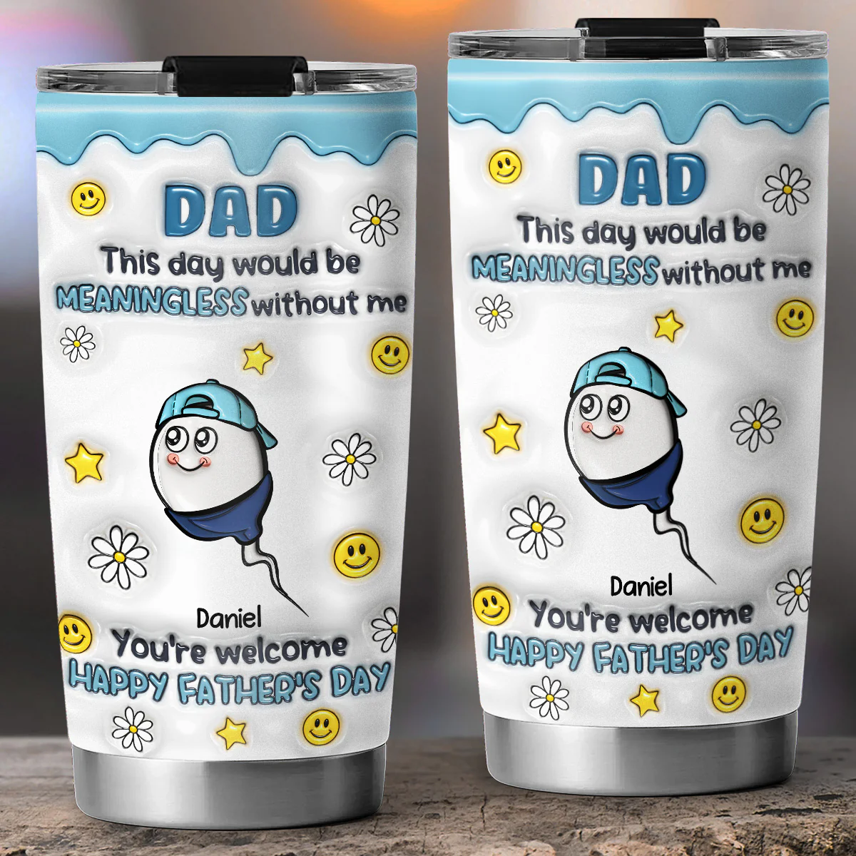 This Day Needs My Existence - Personalized Custom 3D Inflated Effect Tumbler - Image 5