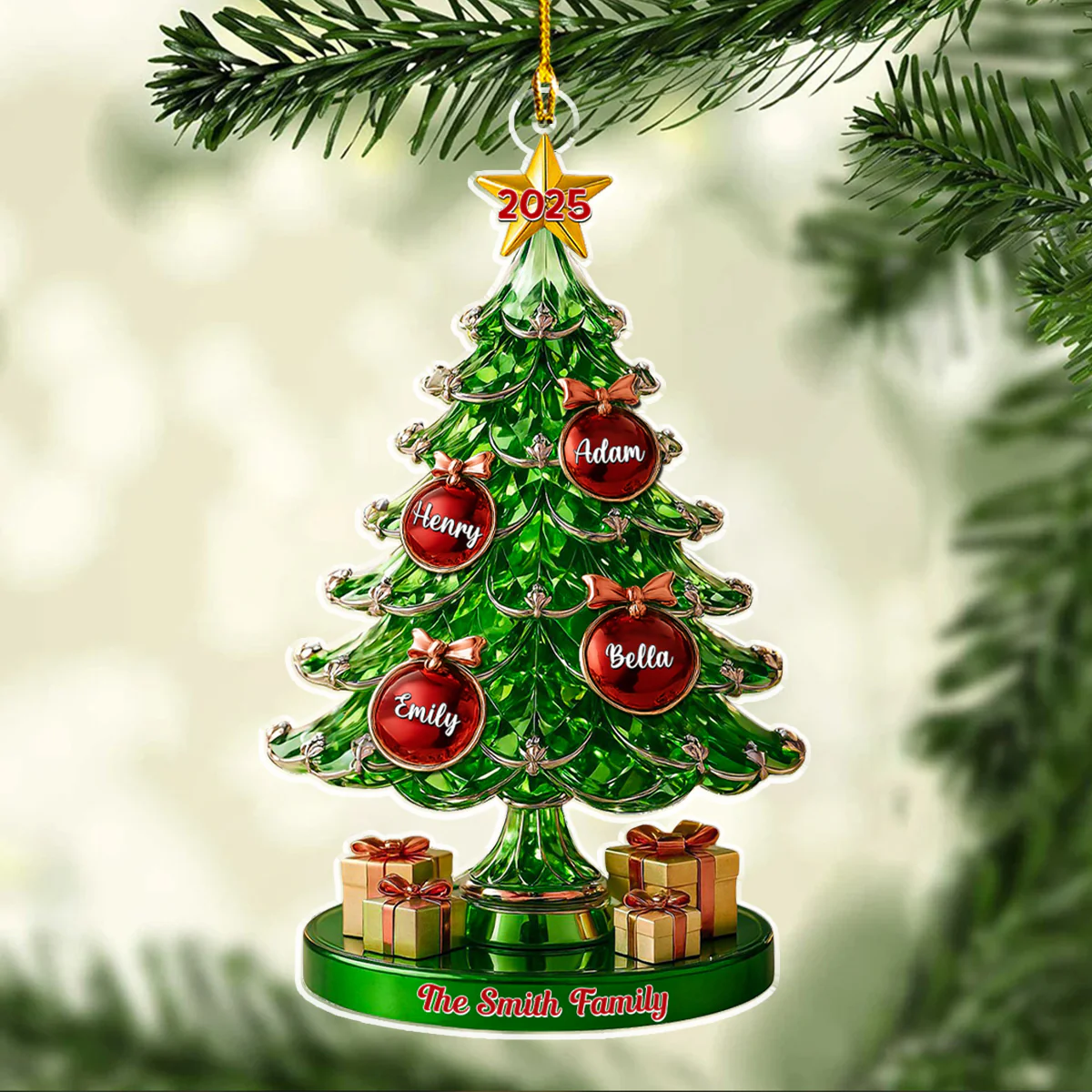 This Day Our Family - Personalized Custom Acrylic Ornament - Image 4