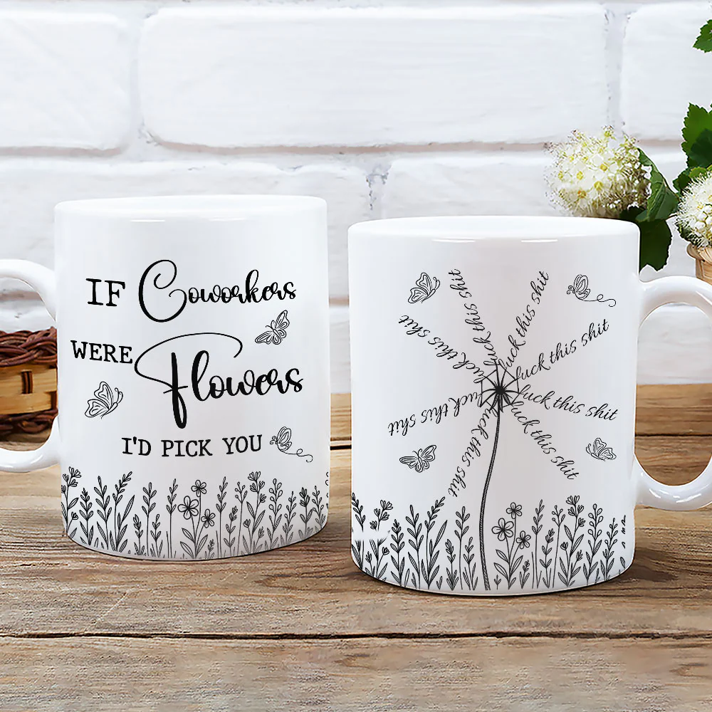This Flower Swears In Whispers - Personalized Custom Coffee Mug - Image 3