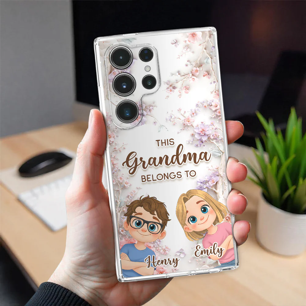 This Grandma Belongs To -  Personalized Custom 3D Effect Phone Case - Image 4