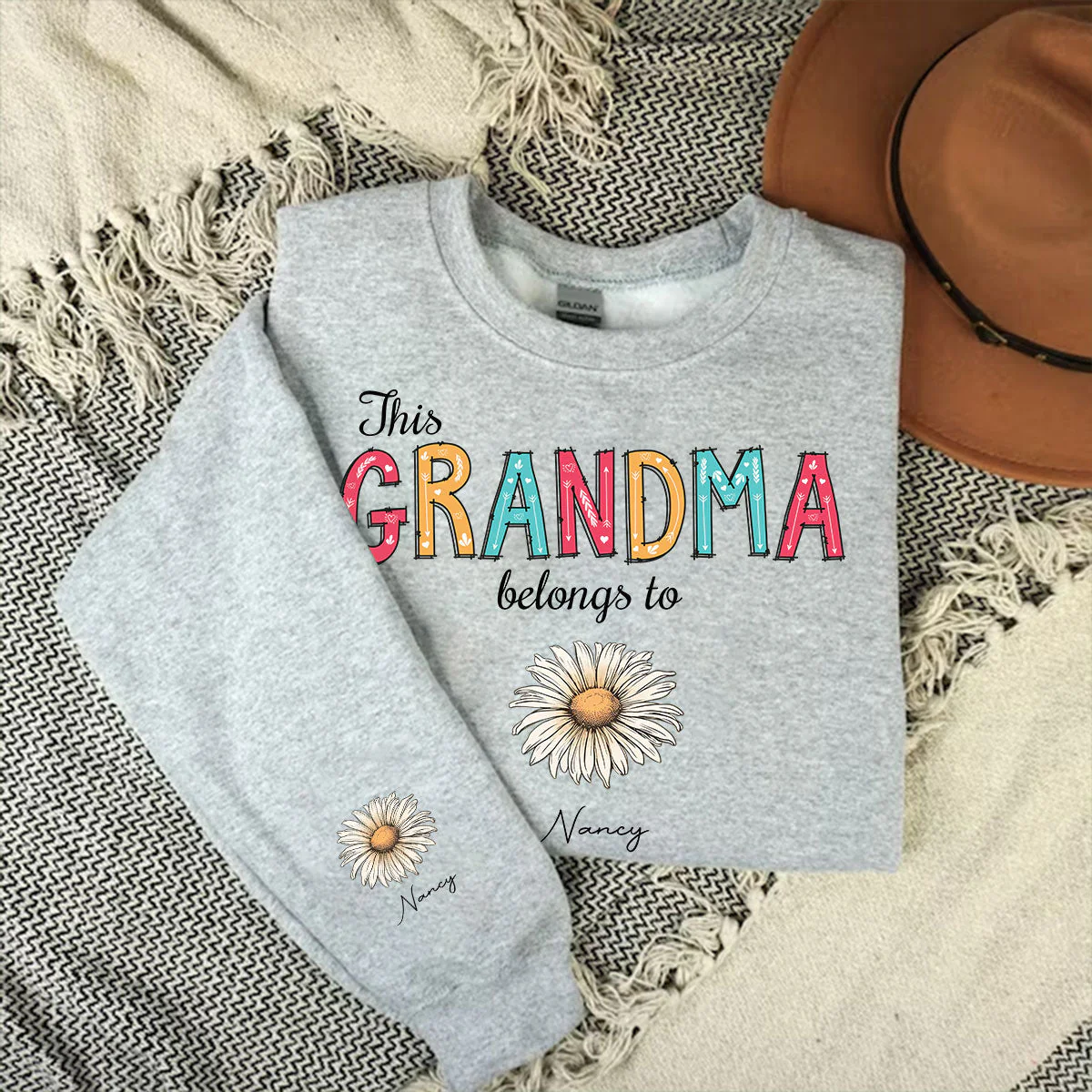This Grandma Belongs To - Personalized Custom Sweatshirt - Image 2