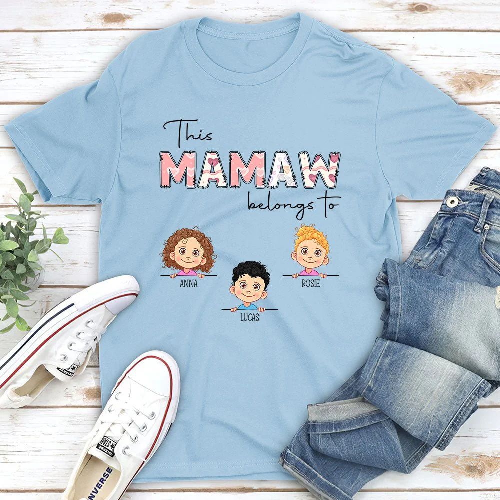 This Grandma Belongs To - Personalized Custom Unisex T-shirt - Image 3