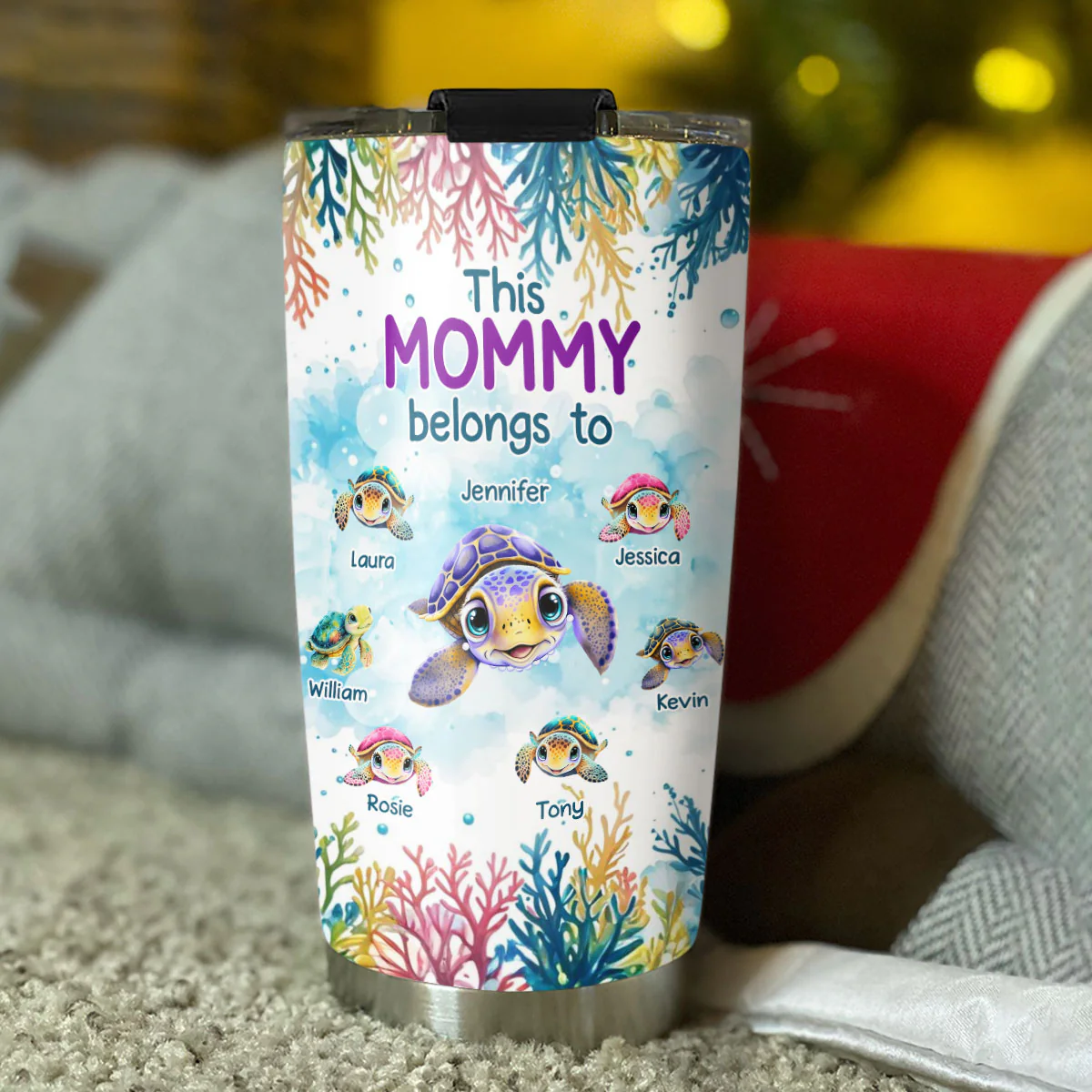 This Grandma Belongs To Turtle Summer - Personalized Custom Tumbler - Image 5