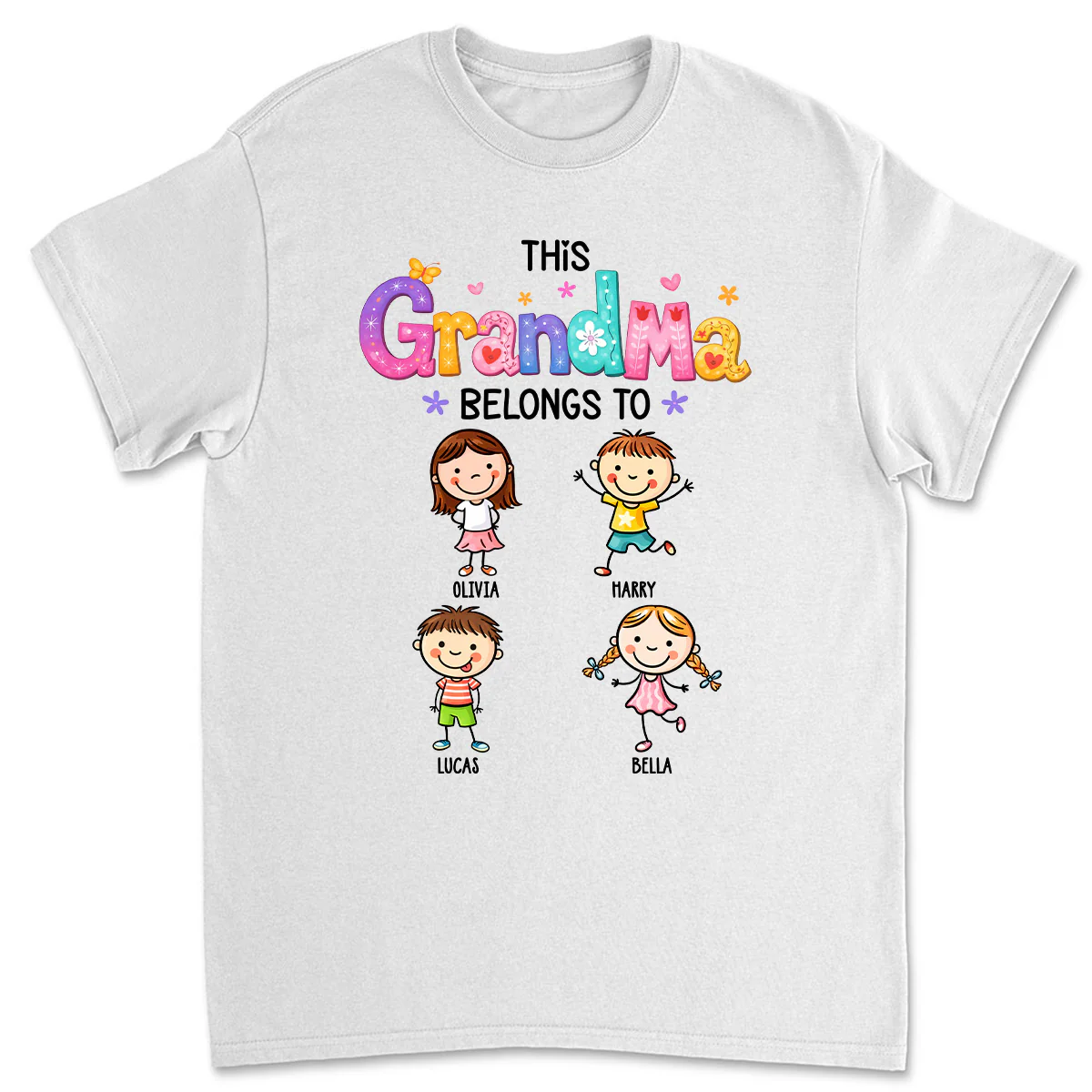 This Grandma Means The World - Personalized Custom Shirt
