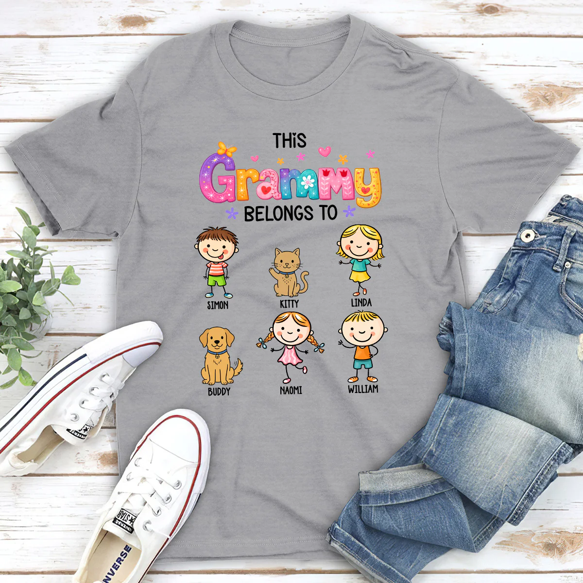 This Grandma Means The World - Personalized Custom Shirt - Image 5