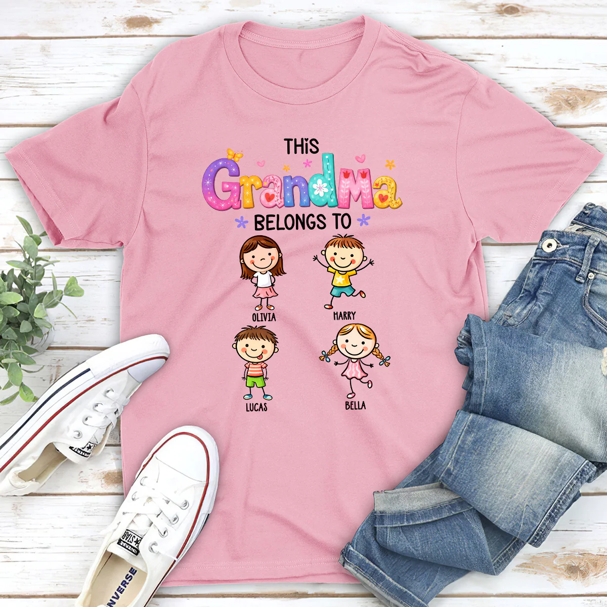 This Grandma Means The World - Personalized Custom Shirt - Image 6