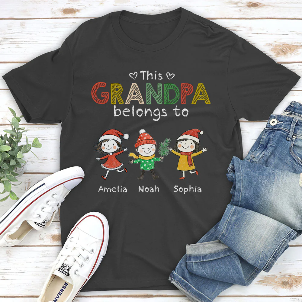 This Grandpa Belongs To His Crew - Personalized Custom Shirt - Image 3