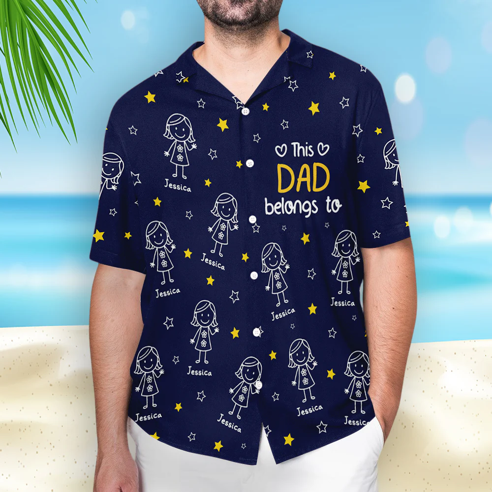 This Grandpa Belongs To Our Hearts - Personalized Custom Hawaiian Shirt - Image 2
