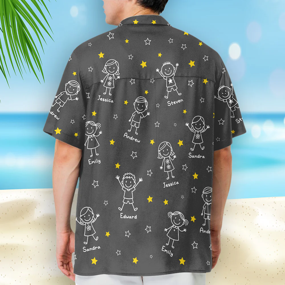 This Grandpa Belongs To Our Hearts - Personalized Custom Hawaiian Shirt - Image 4