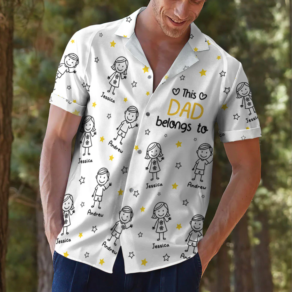 This Grandpa Belongs To Our Hearts - Personalized Custom Hawaiian Shirt - Image 5