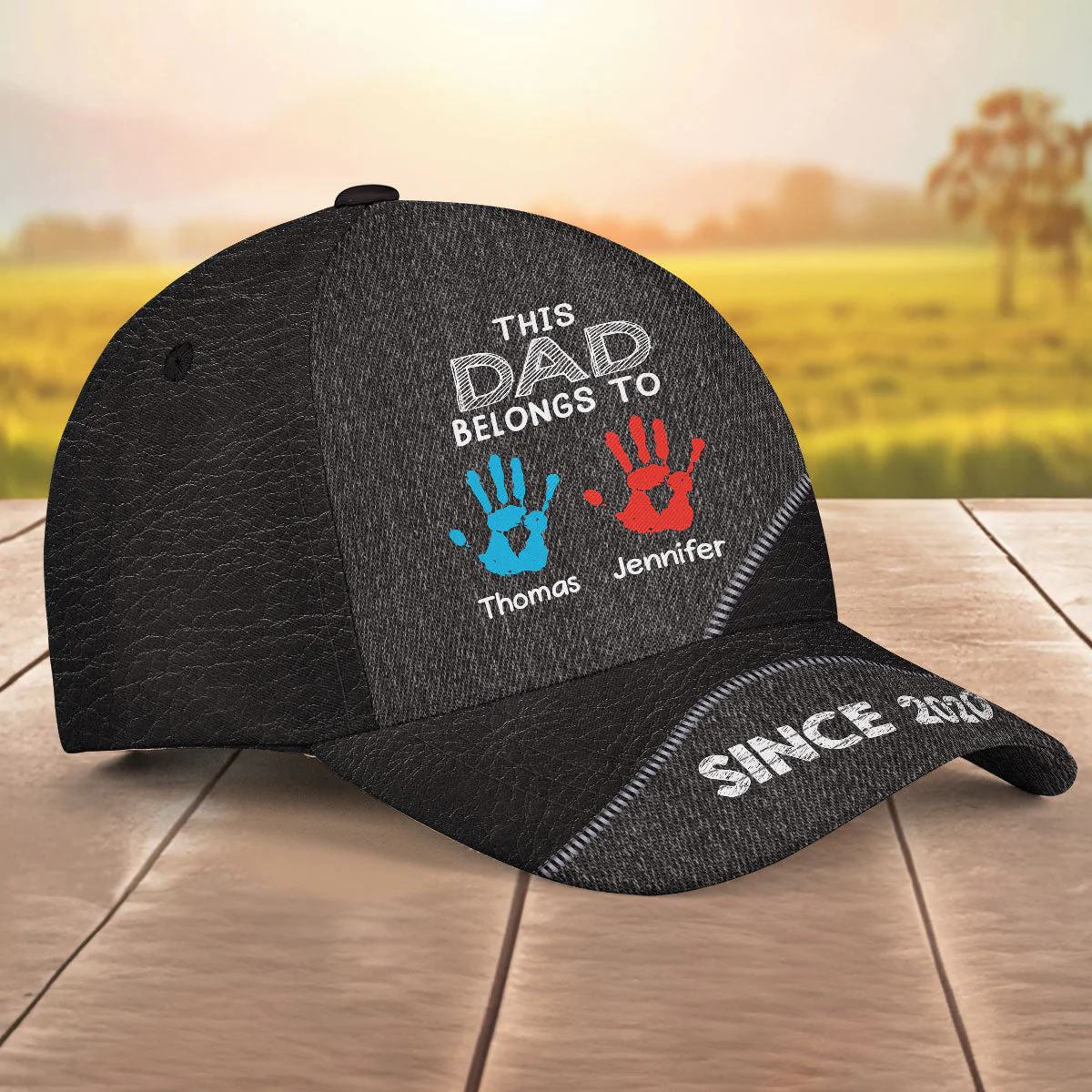 This Grandpa Belongs To - Personalized Classic Cap - Image 3