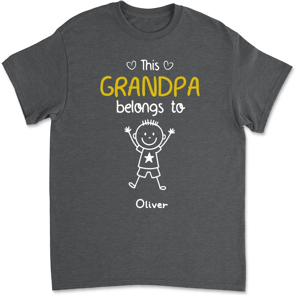 This Grandpa Belongs To Us - Personalized Custom Shirt - Image 10