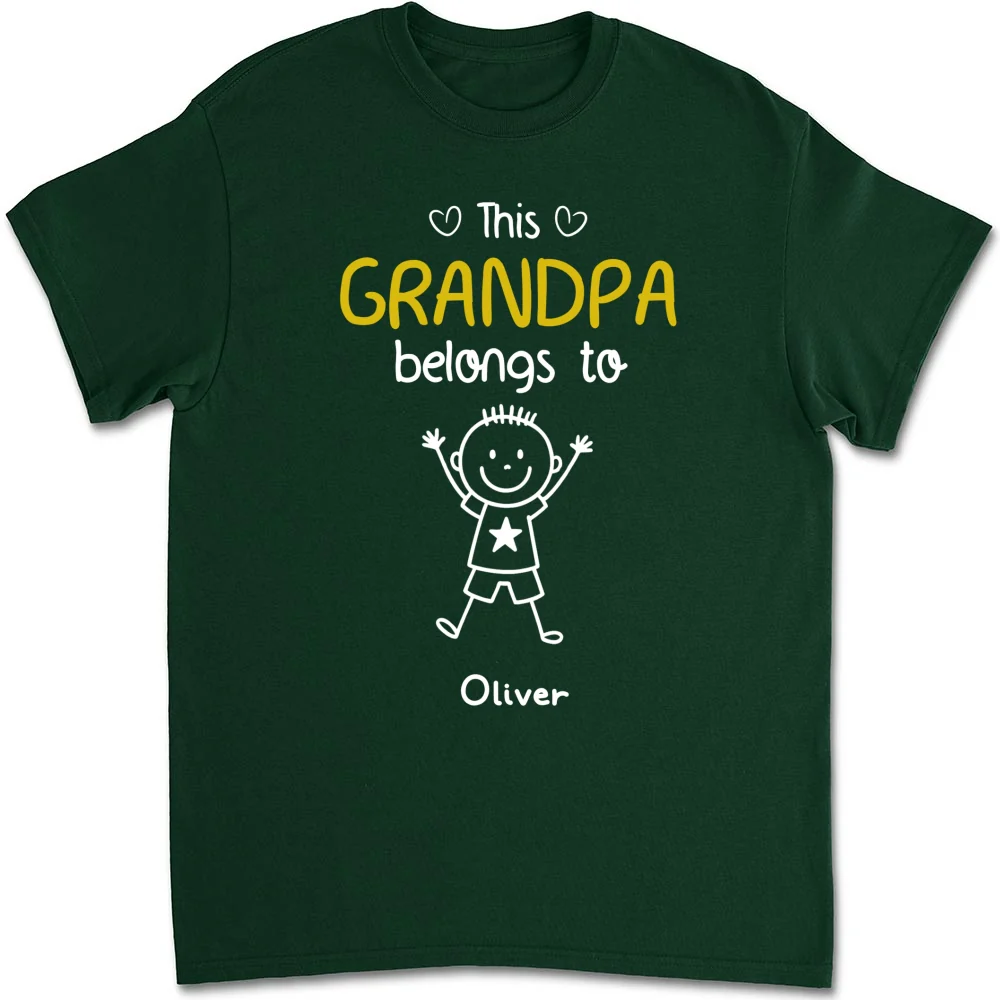 This Grandpa Belongs To Us - Personalized Custom Shirt - Image 11