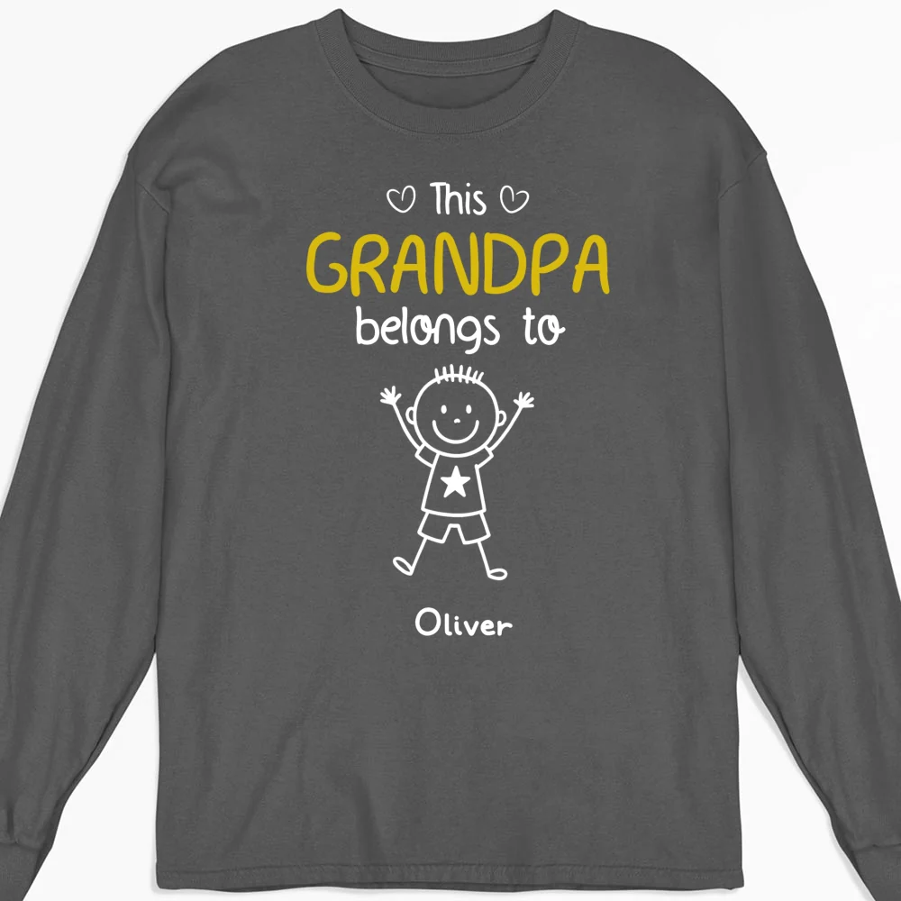 This Grandpa Belongs To Us - Personalized Custom Shirt - Image 14