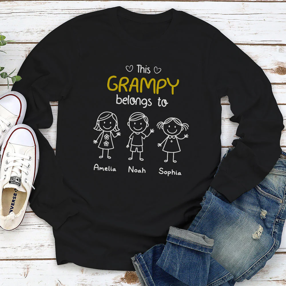 This Grandpa Belongs To Us - Personalized Custom Shirt - Image 6