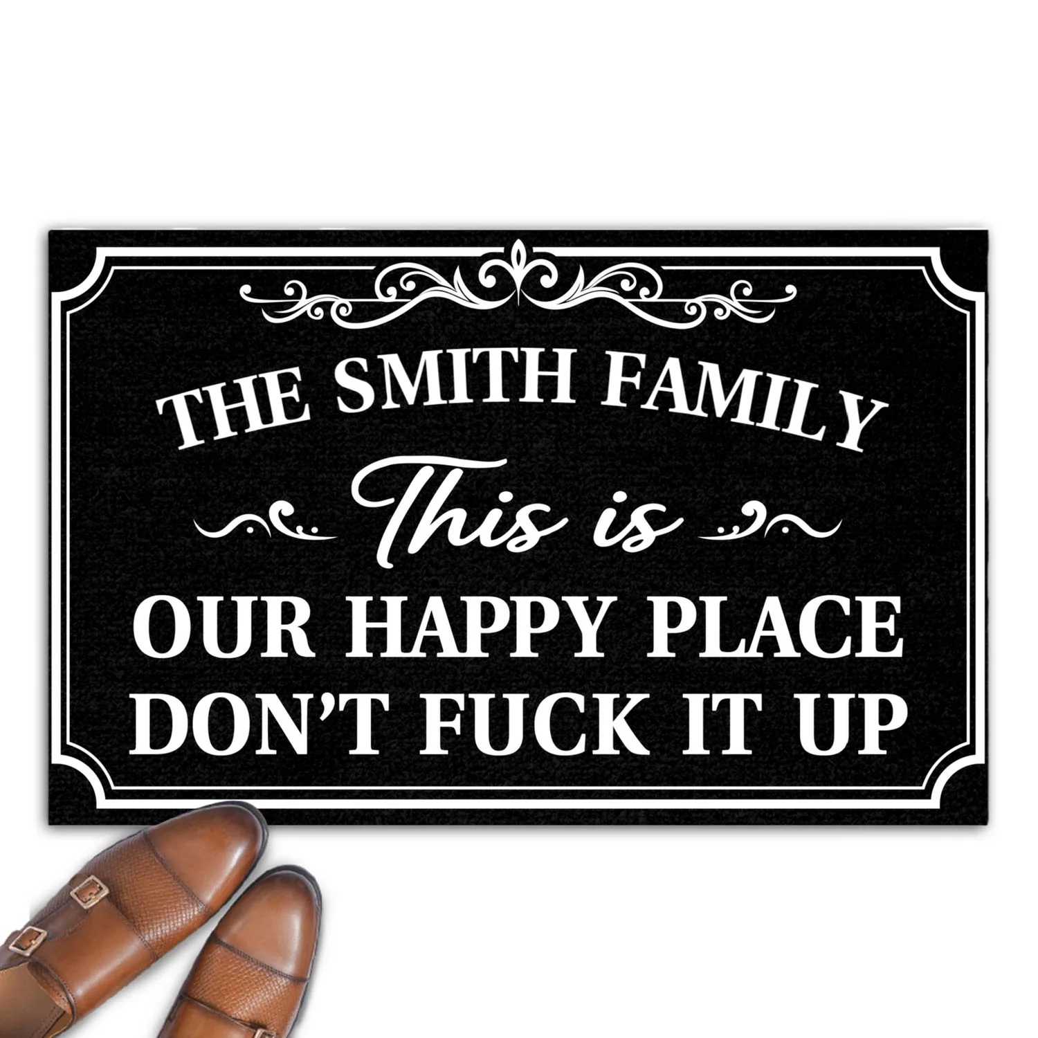This Is My Happy Place - Personalized Custom Doormat - Image 7