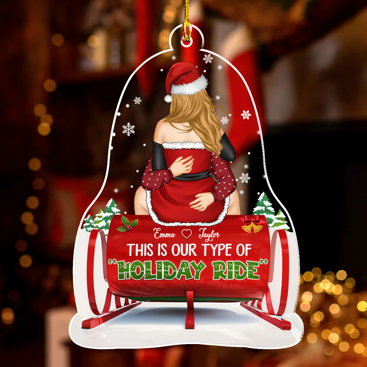 This Is Our Type Of Holiday Ride - Personalized Custom Acrylic Ornament - Image 3