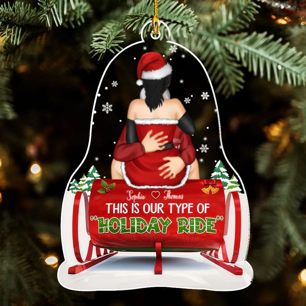 This Is Our Type Of Holiday Ride - Personalized Custom Acrylic Ornament - Image 4
