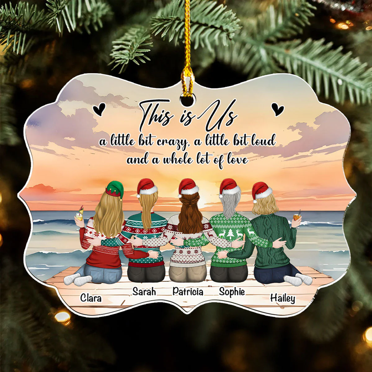This Is Us Bestie - Personalized Custom Acrylic Ornament - Image 4