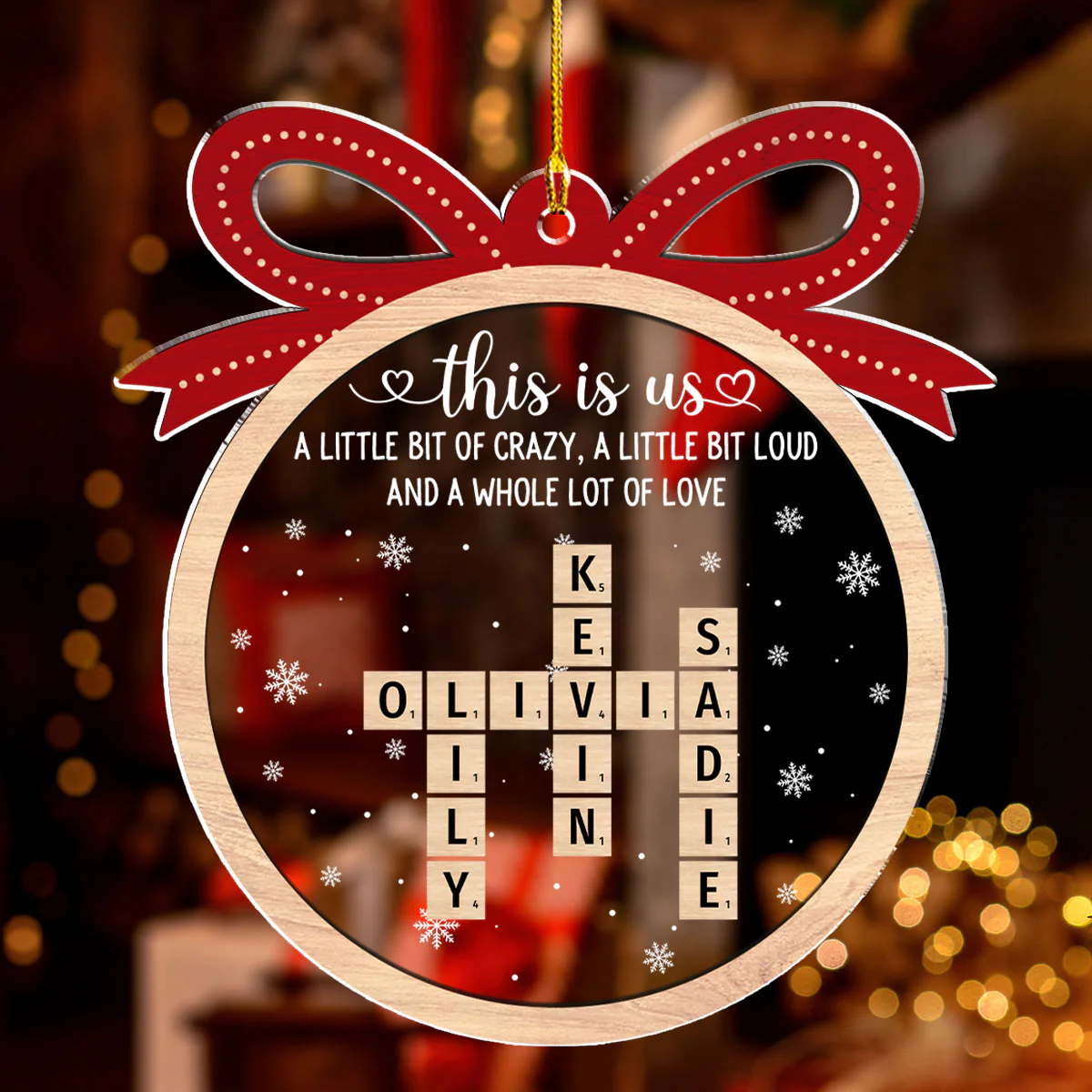 This Is Us Family, Friends, Besties, Coworkers - Personalized Custom Acrylic Ornament - Image 2