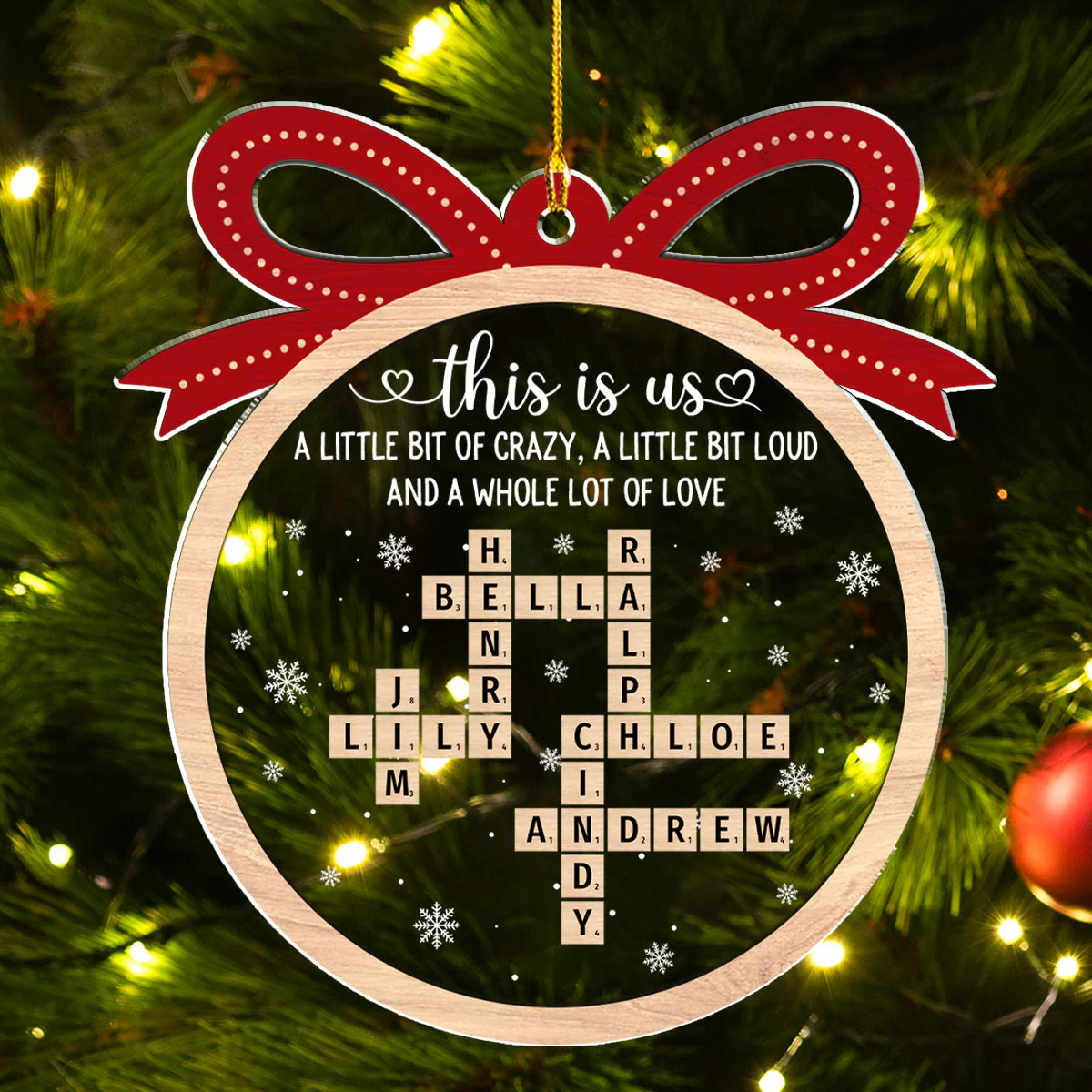 This Is Us Family, Friends, Besties, Coworkers - Personalized Custom Acrylic Ornament - Image 3