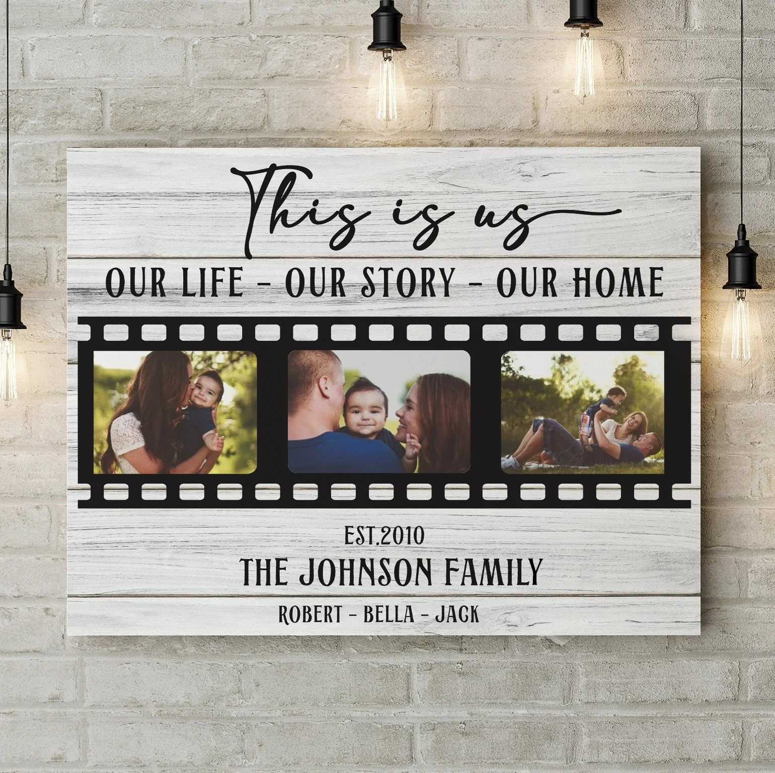 This Is Us - Personalized Custom Photo Canvas - Family Canvas - Wall Art For Family - Image 5