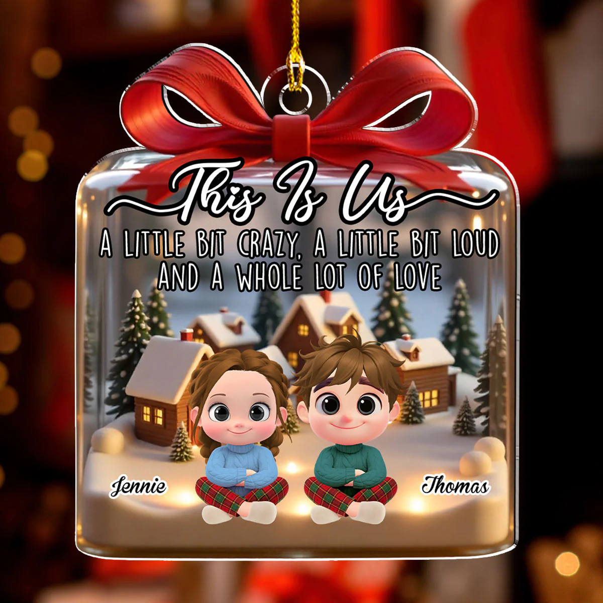 This Is Us Together - Personalized Custom Acrylic Ornament - Image 2