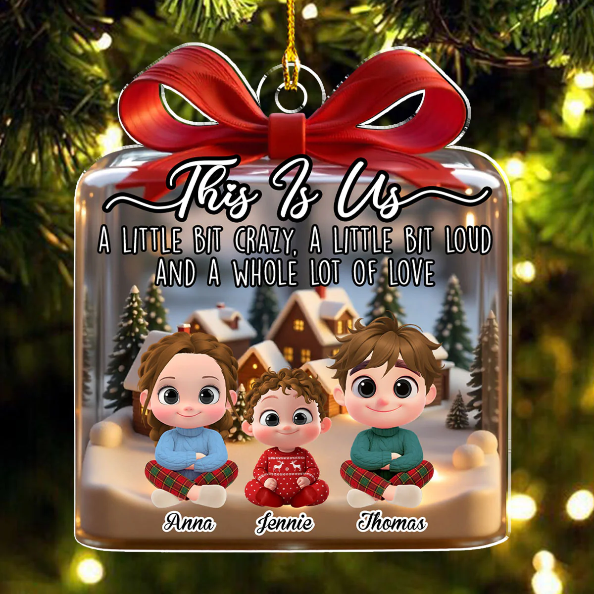 This Is Us Together - Personalized Custom Acrylic Ornament - Image 3