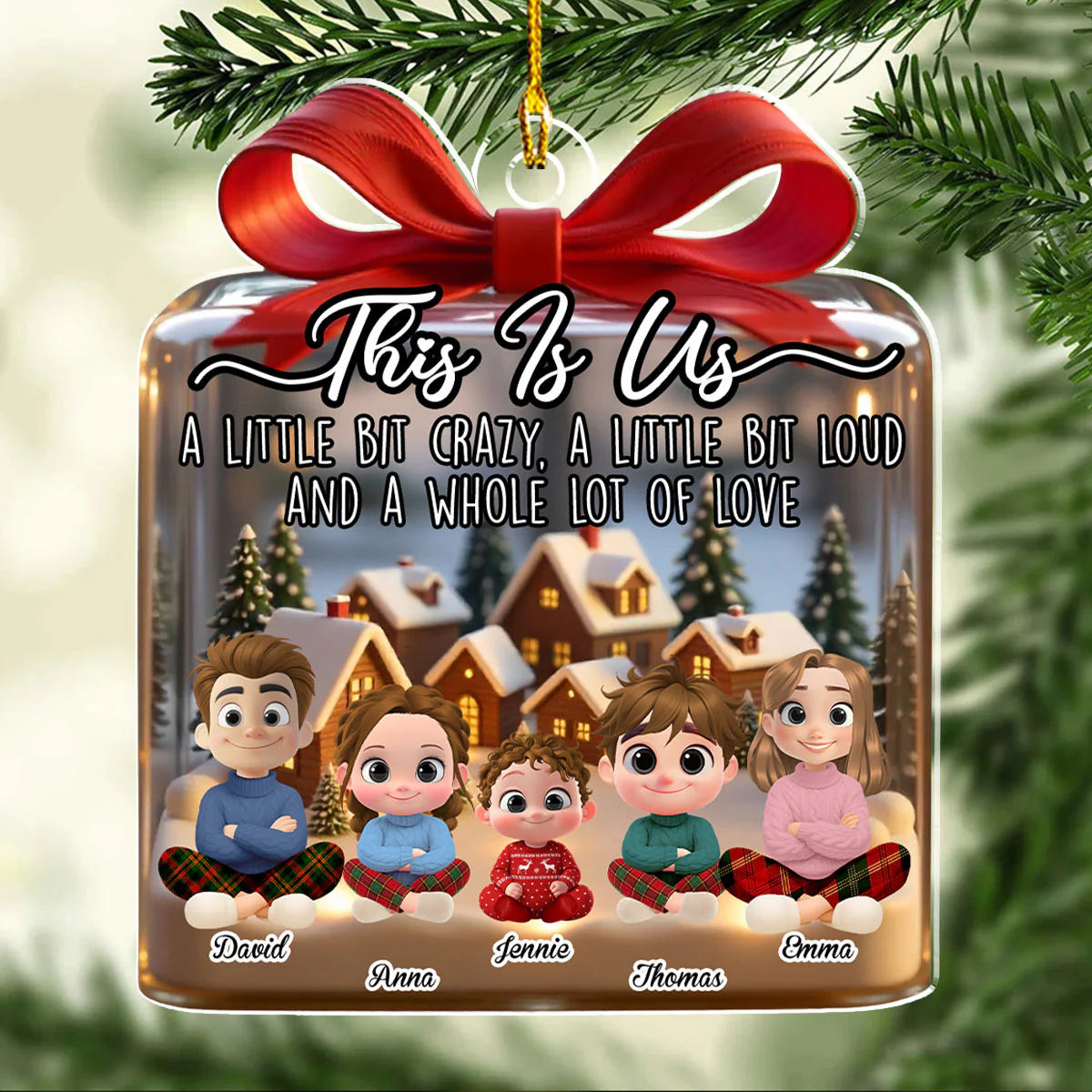 This Is Us Together - Personalized Custom Acrylic Ornament - Image 4