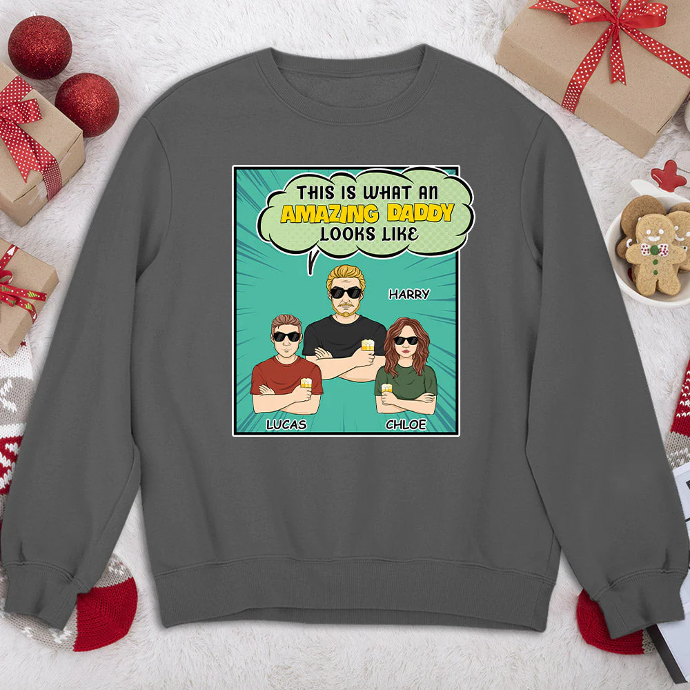 This Is What An Amazing Daddy Looks Like - Personalized Custom Shirt - Image 4