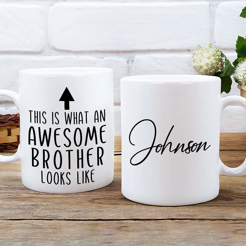 This Is What An Awesome Brother Looks Like - Personalized Custom Coffee Mug - Image 3