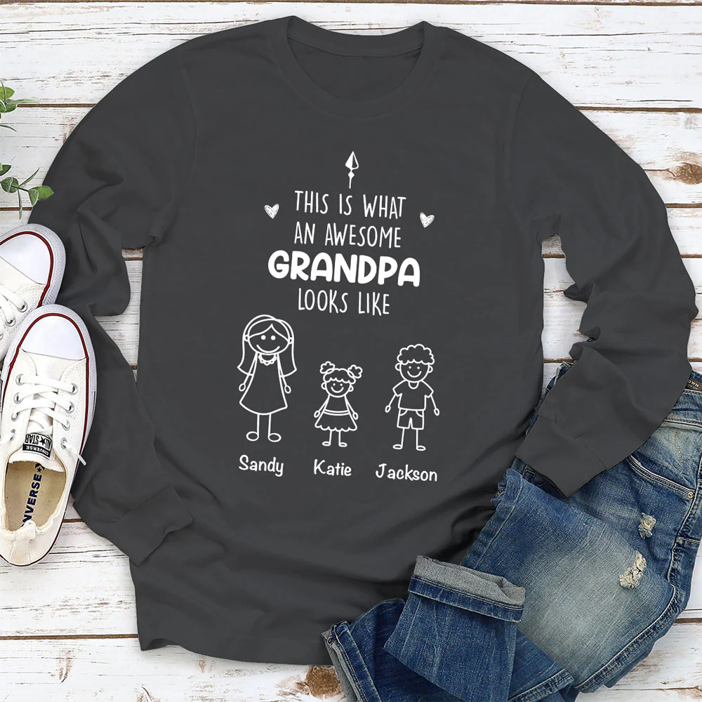 This Is What An Awesome Grandpa Looks Like - Personalized Custom Shirt - Image 3
