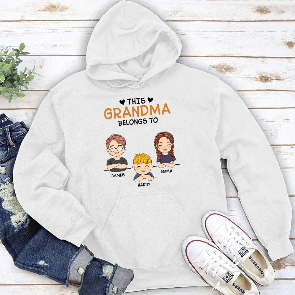 This Nana Belongs To - Personalized Custom Hoodie - Image 2