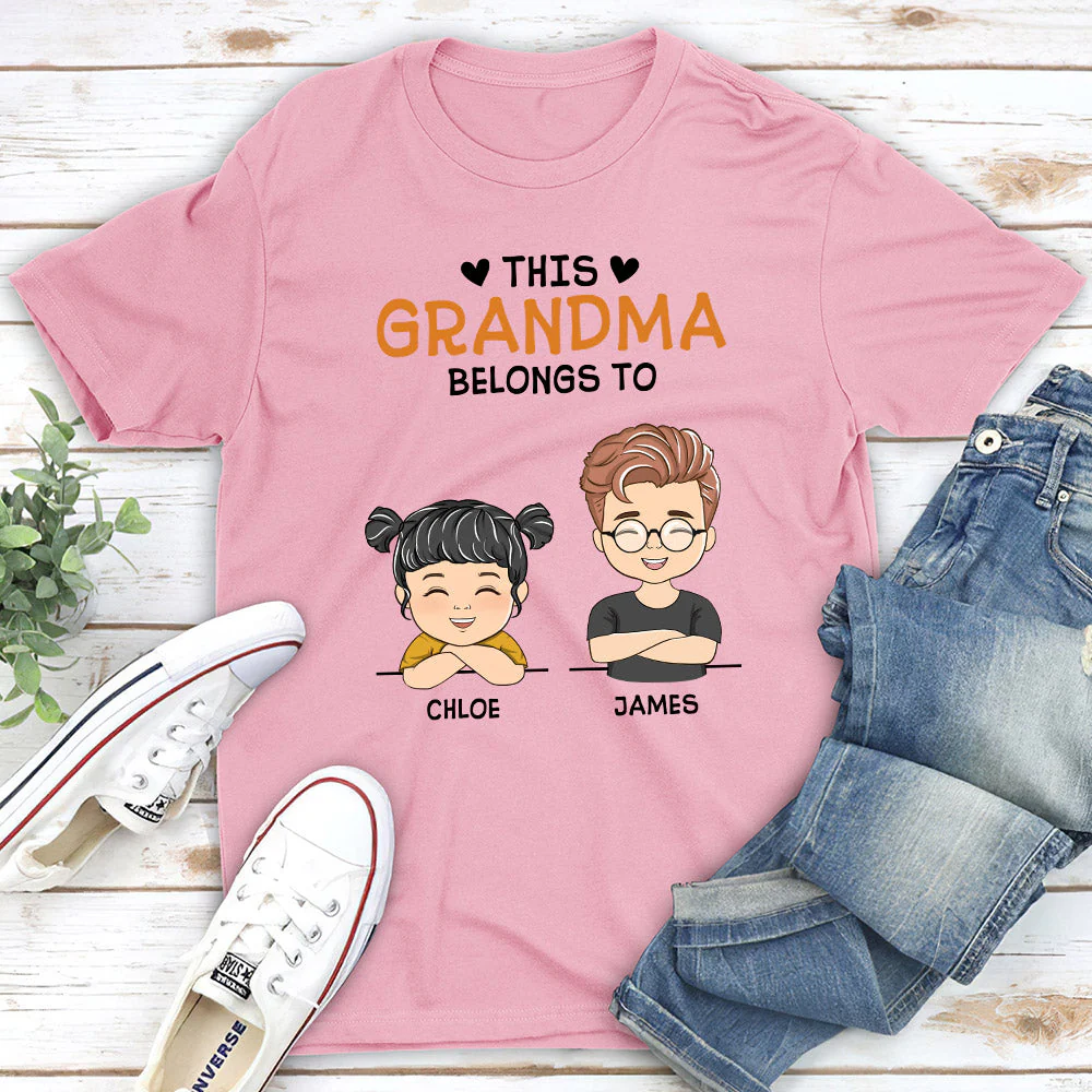 This Nana Belongs To - Personalized Custom Unisex T-shirt - Image 3