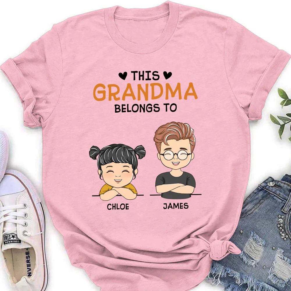 This Nana Belongs To - Personalized Custom Women's T-shirt - Image 3