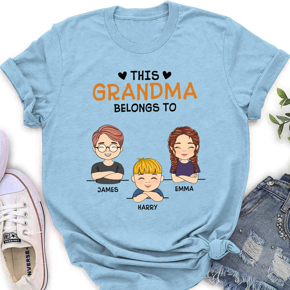 This Nana Belongs To - Personalized Custom Women's T-shirt - Image 4