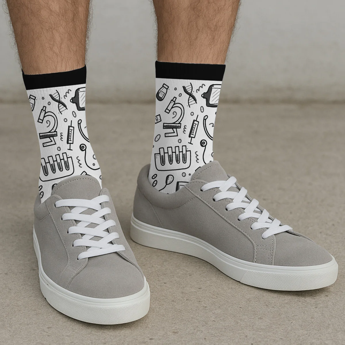 This Nurse Is Off Duty - Personalized Custom Crew Socks - Image 4
