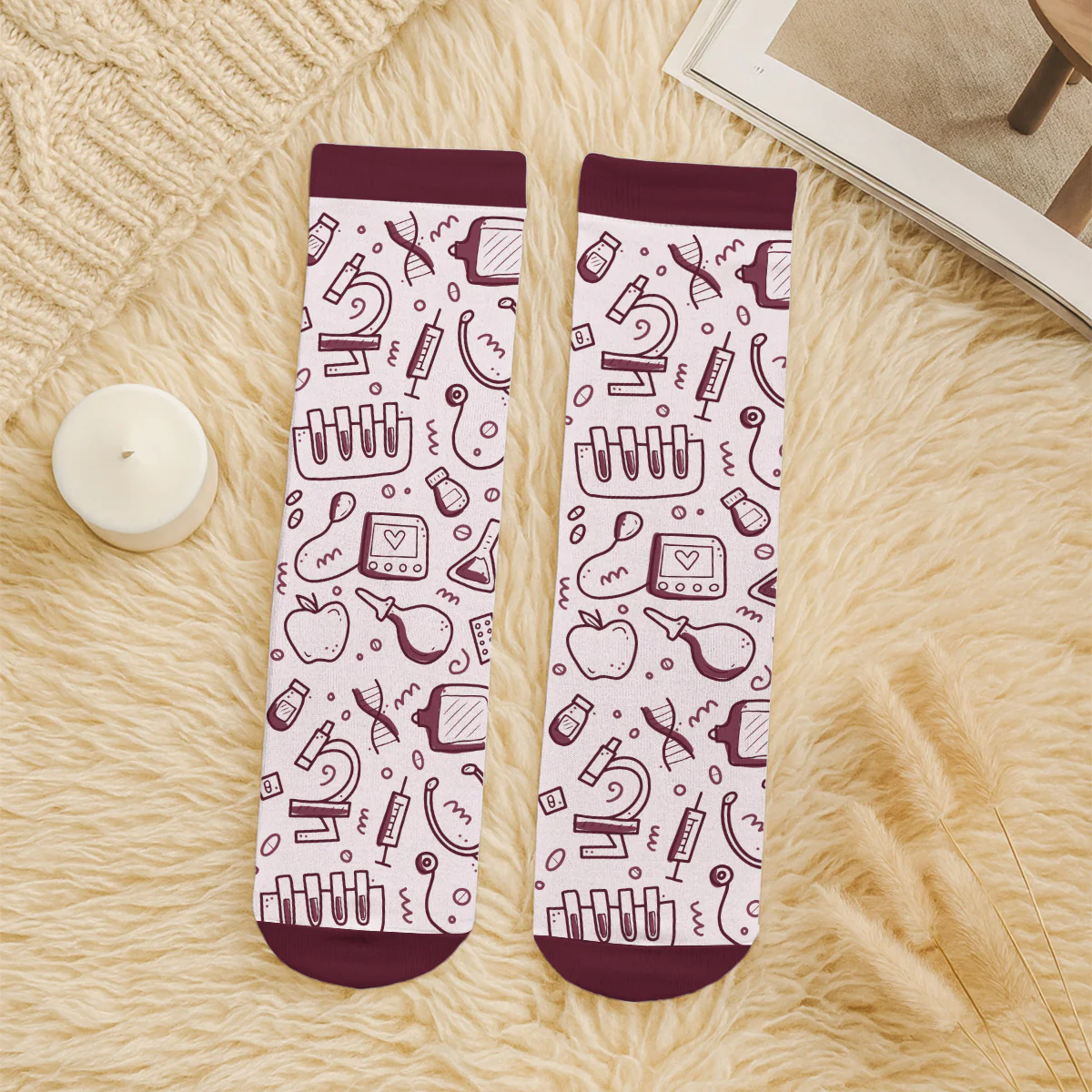 This Nurse Is Off Duty - Personalized Custom Crew Socks - Image 7