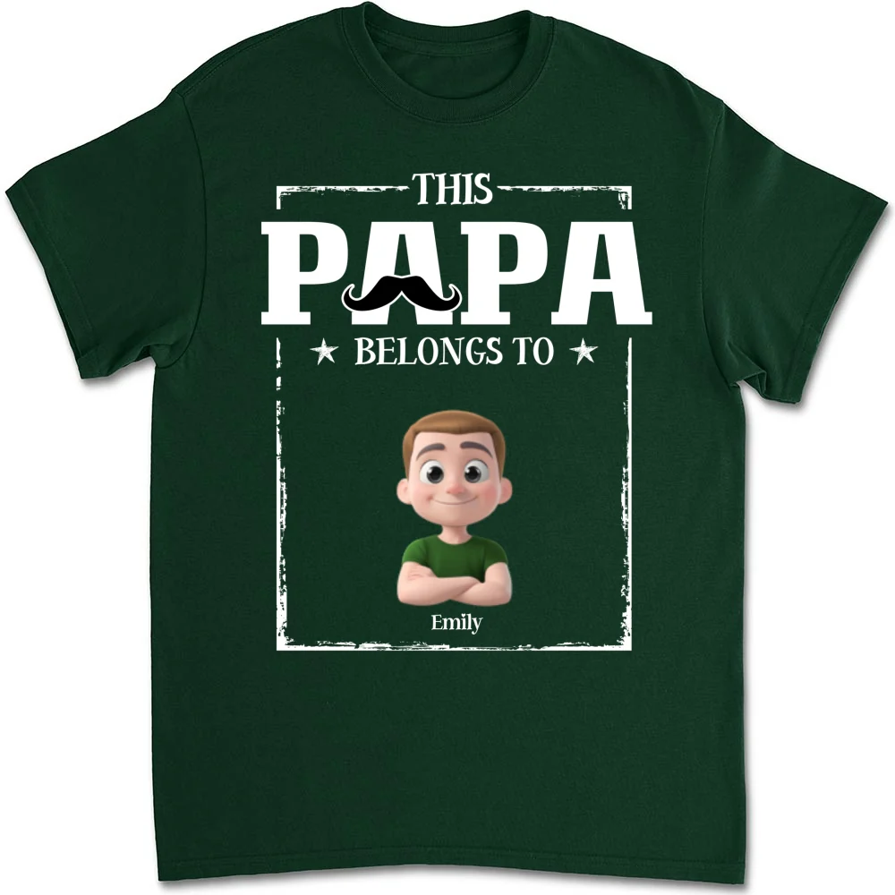 This Papa Belongs To - Personalized Custom Shirt - Image 15