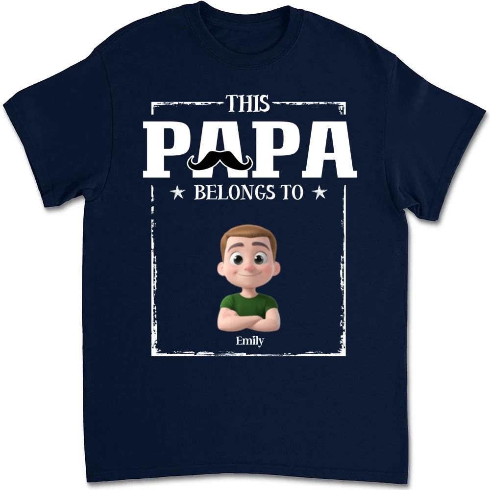 This Papa Belongs To - Personalized Custom Shirt - Image 16