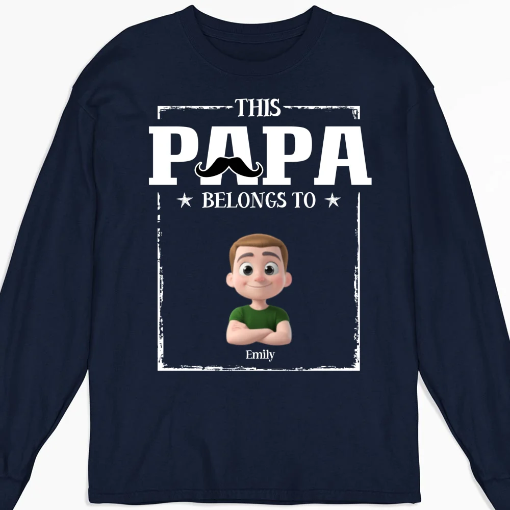 This Papa Belongs To - Personalized Custom Shirt - Image 19