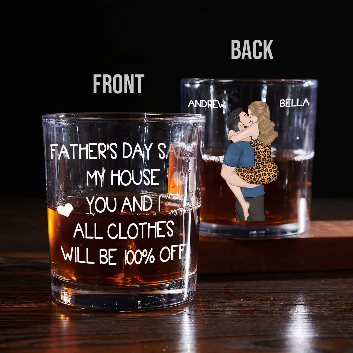 This Sale Ends In Bed - Personalized Custom Whiskey Glass - Image 3