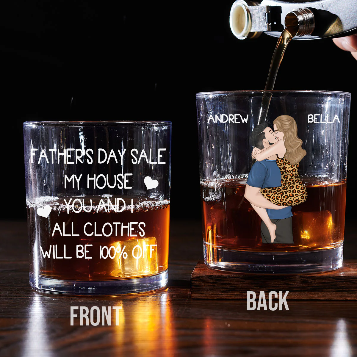 This Sale Ends In Bed - Personalized Custom Whiskey Glass - Image 4