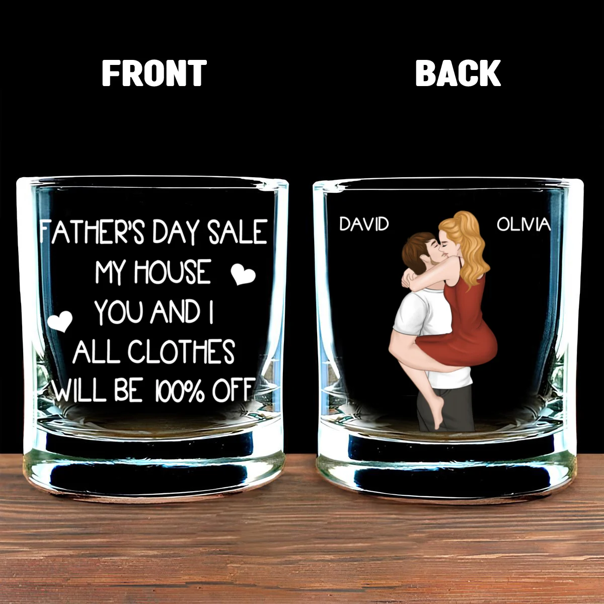 This Sale Ends In Bed - Personalized Custom Whiskey Glass - Image 6