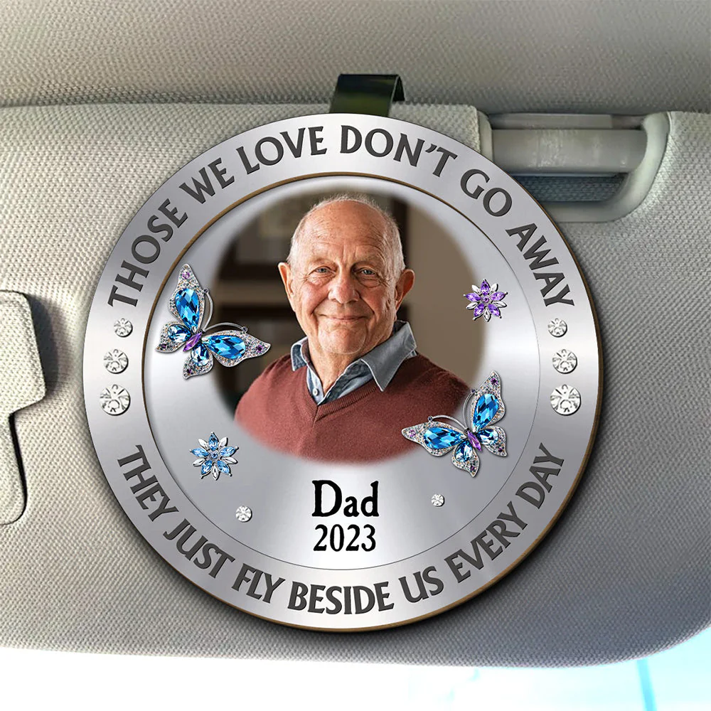 Those We Love Beside Us Every Day Custom Photo - Personalized Custom Car Visor Clip - Image 3