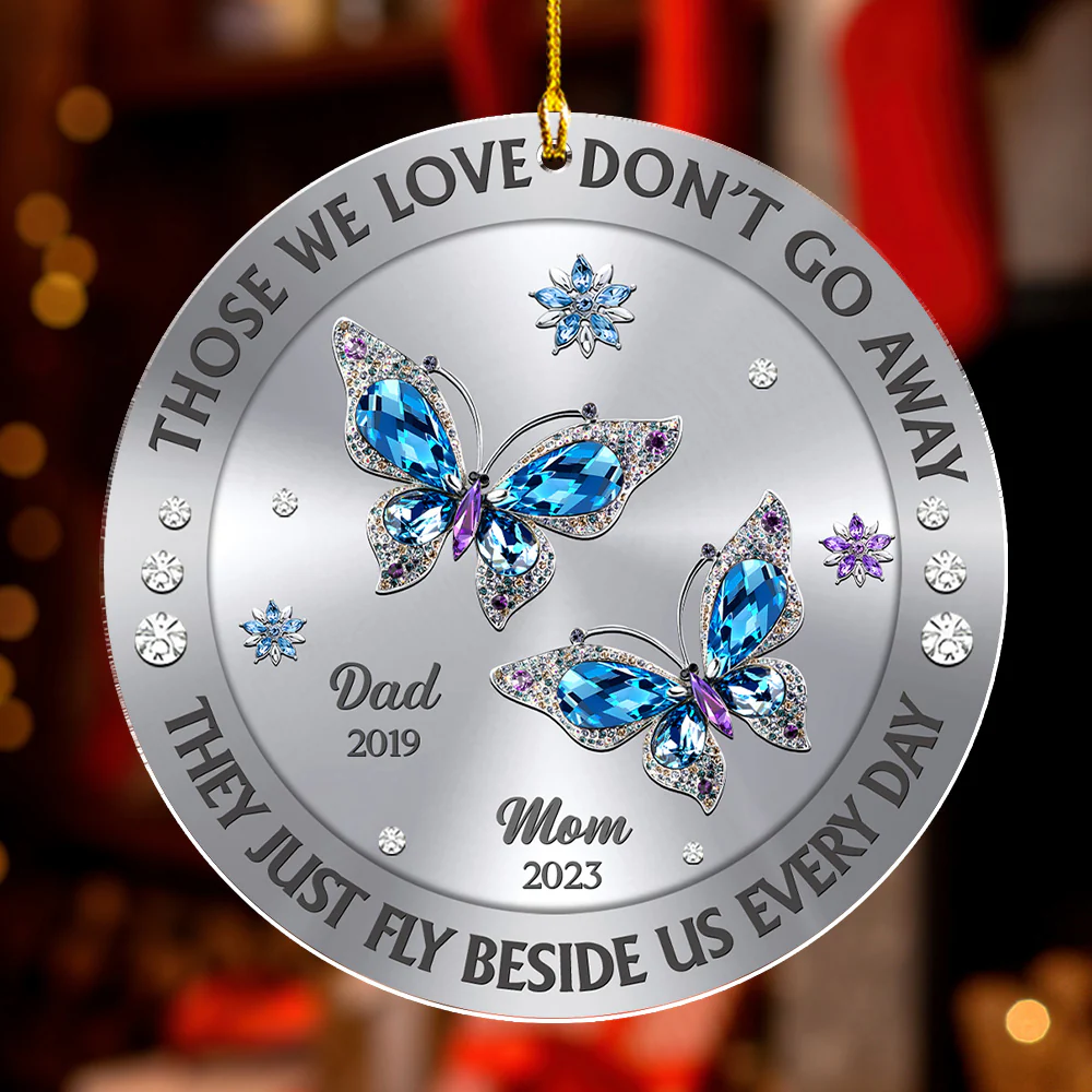 Those We Love Beside Us Every Day - Personalized Custom Acrylic Ornament - Image 2